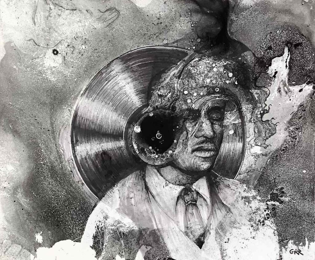 Portrait of Blind Willie Johnson — Glen Ronald