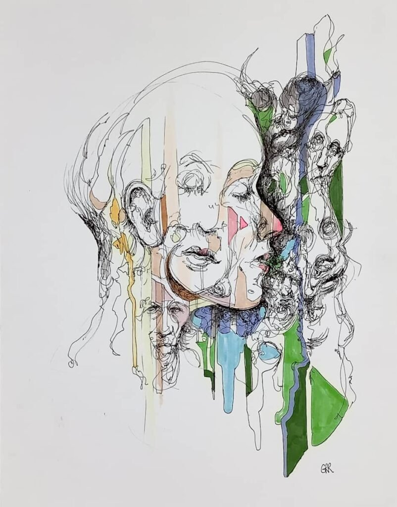 Ink drawing — Glen Ronald